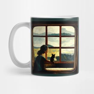 All you need is a cat as you stare out the window Mug